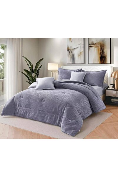 Moon مفرش شتوي مخملي نفرين بتشكيله انيقه مكون من 6قطع