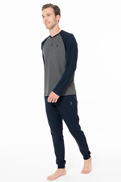 U.S. Polo Assn. Erkek Kışlık Ev Giyim Pijama Takım Alt Üst Takım