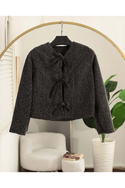 PALMİYE GİYİM Üç Bağlamalı Kısa Buklet Ceket