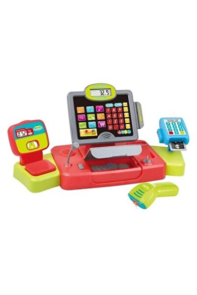 SHOPIENS Casa de marcat de jucărie Shopiens® cu calculator și ecran LCD, scan...