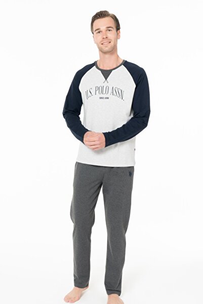U.S. Polo Assn. Erkek Kışlık Ev Giyim Pijama Takım Alt Üst Pijama Takım