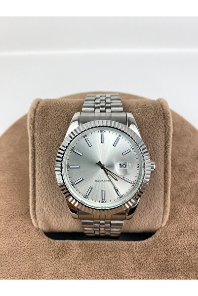 Mazzy Round Classic Model Calendar Steel Men's Wristwatch