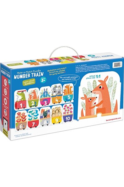 Banana Panda Puzzle Trenuletul cu numere, 30 piese, 135x23 cm,