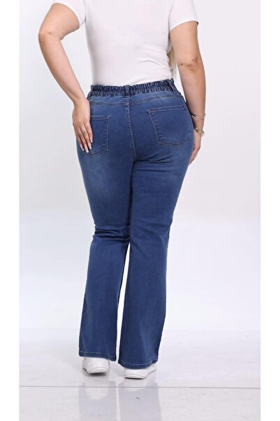 Işşıl 715-Flexible Spanish Leg Wide Plus Size Jeans