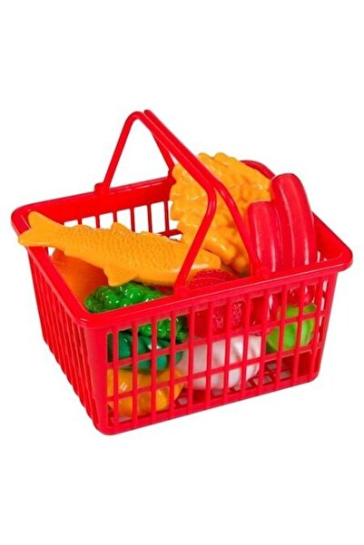 SHOPIENS Set de joaca Cos Supermarket Shopiens® cu alimente si legume, 18 pie...