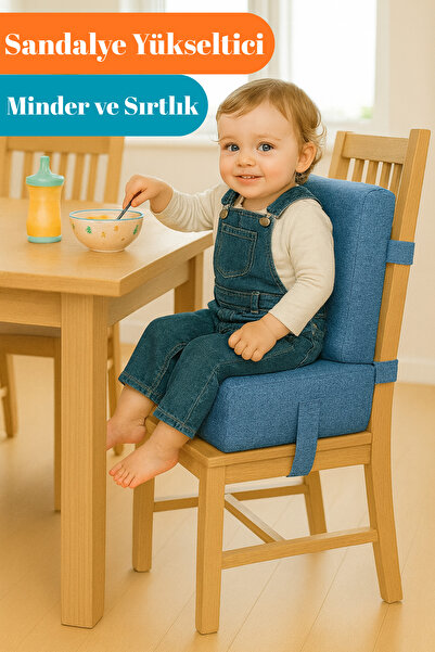 Dizanor Bebekler ve Çocuklar İçin Sandalye Yükseltici Mama Sandalyesi Minderi