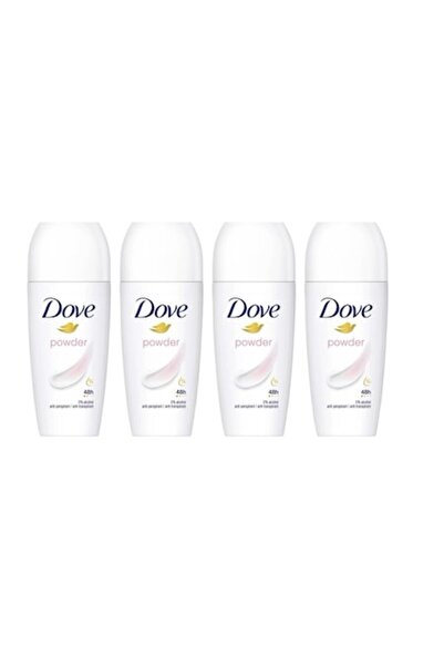 Dove Set 4 x Deodorant Roll-On Pudră, Cremă Hidratantă, Anti-Pete Albe, Prote...