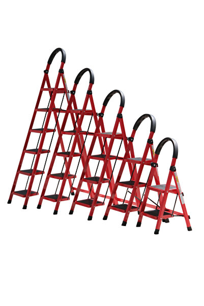 ASVERA Safir Serisi – Patika 6’lı Ev Tipi Katlanır Merdiven | Bahçe, Ofis, Ev için Dayanıklı