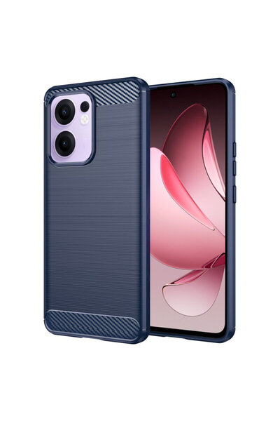 Techsuit Husa Oppo Reno13 F 4G Carbon Silicone, albastru