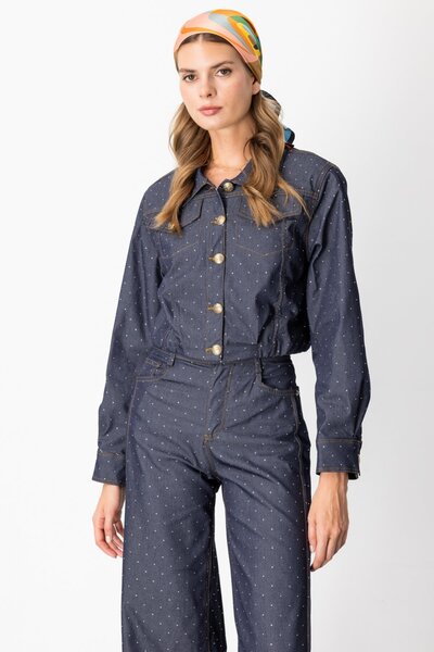 ON Taş Detaylı Crop Ceket