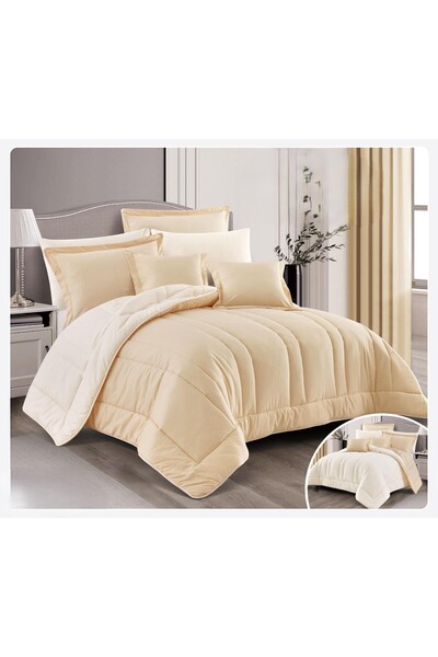 SNOOZYL مفرش سرير نفرين فندقي بتصميم السادة الحاف بحشوة المايكروفايبر ليمنحك رفاهية الفنادق