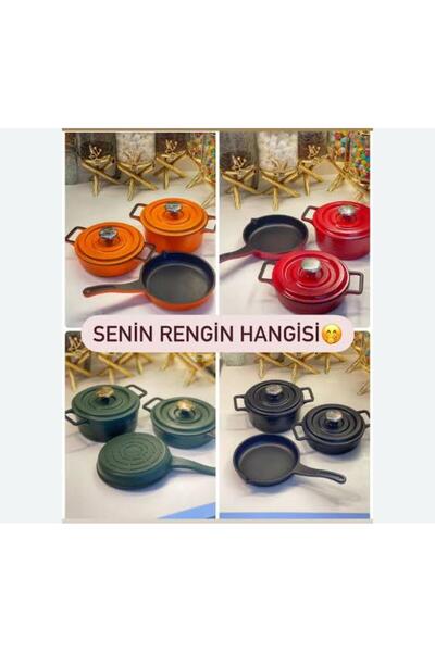 ARS HOME DEKOR Bondy 3-Piece 5-Piece Tini Mini Pan, Red Cookware Set, Milk Pot, Granite Small Size Cookware Set, Saucepan