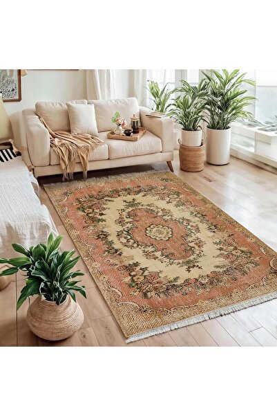 Markaev Şeftali Çiçeği Vintage Dokuma Taban Halı 382 YNG