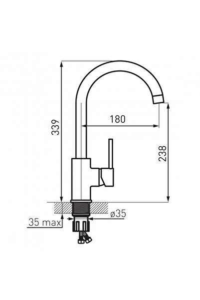 FERRO FREYA - blat de bucătărie cu trepied