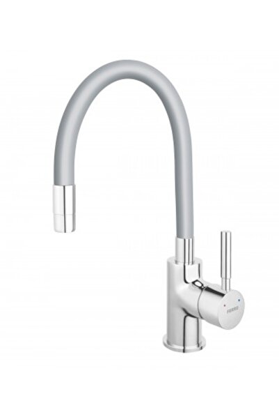 FERRO Baterie bucatarie cu pipa flexibila Gri - Zumba