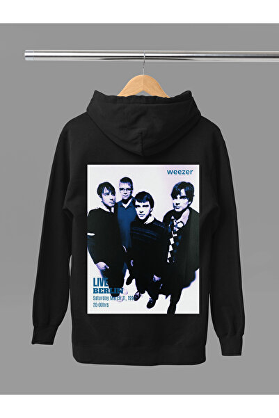 MAGORS سترة روك من القطن المطبوع بأكمام طويلة من WEEZER مكونة من 3 خيوط