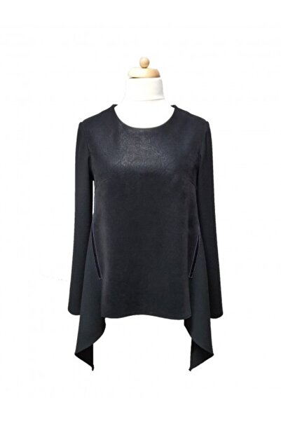 Tyana Art Bluza Tyana cu colturi, negru