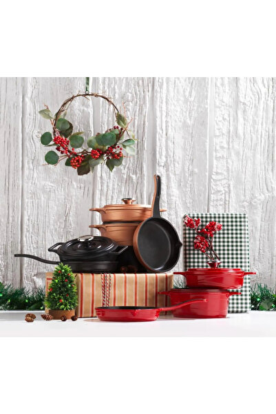 ARS HOME DEKOR Bondy 3-Piece 5-Piece Tini Mini Pan, Red Cookware Set, Milk Pot, Granite Small Size Cookware Set, Saucepan