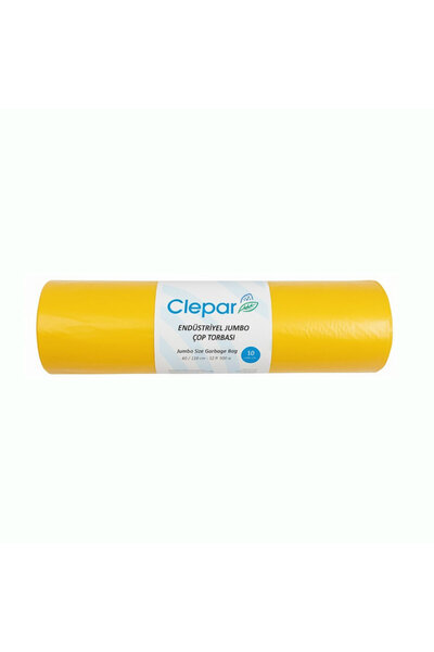 clepar Endüstriyel Jumbo 80x110 cm Sarı Çöp Torbası 350 g