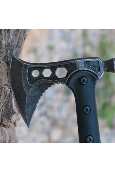 cribeau Tactical Axe for Camping and Hiking, Cribeau, Steel, Length 40.5cm, Black