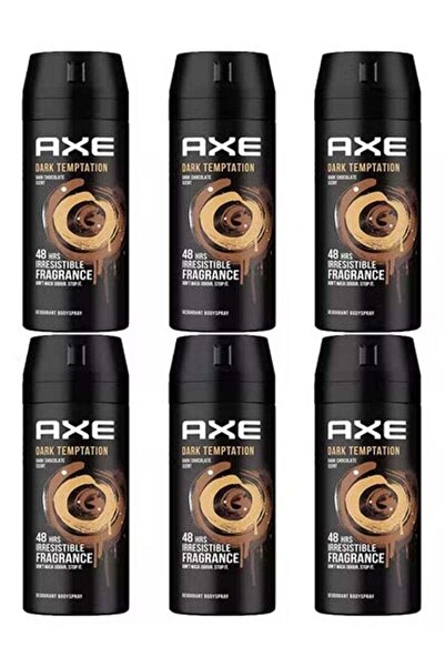 Axe Dark Temptation Deodorant Body Spray For 48 Hours Non Stop Fresh 150ml (Pack of 6)