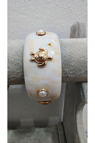 Kemik سوار على شكل سلحفاة مع لؤلؤ