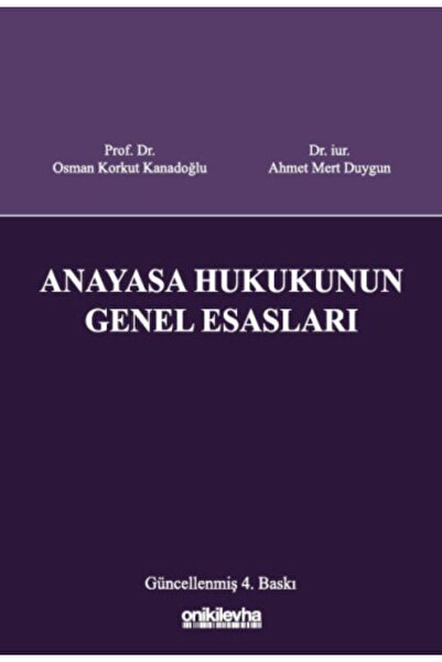 On İki Levha Yayıncılık Anayasa Hukukunun Genel Esasları
