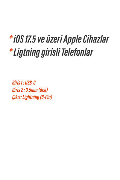 EXENAR Lightning to Type-C Şarj - Kulaklık Dönüştürcü -iPhone 11 12 13 14 Pro-Plus-Pro Max Oyuncu Çevirici