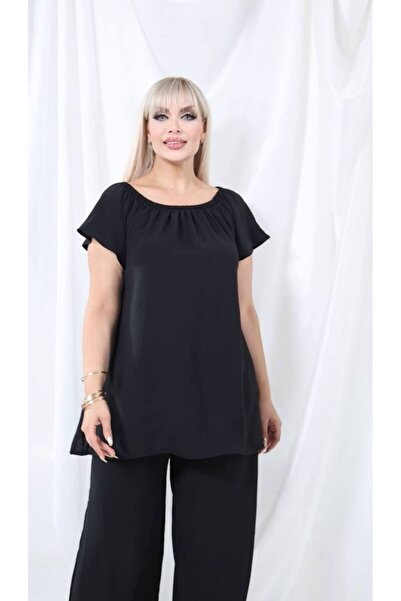 garajmood Black Madonna Collar Aerobin Plus Size Suit