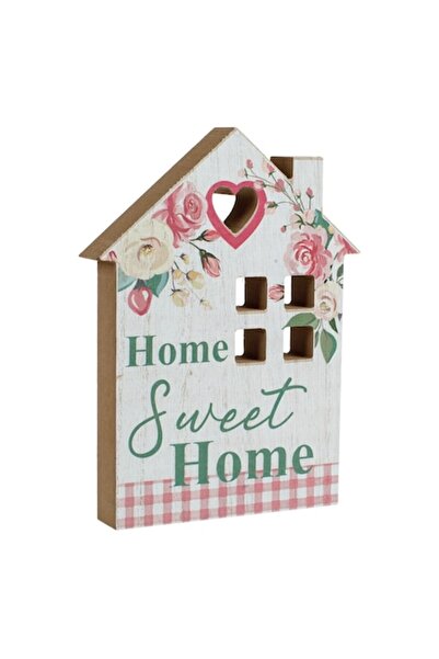 SHOPIENS Casa decorativa din lemn Shopiens® 'Home Sweet Home', 14.7 x 2.4 x 19.6 cm
