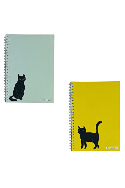 KarmaOfis A5 Spiral Cat Concept Notebook 40 Sheets 4-Ring (All Unlined)
