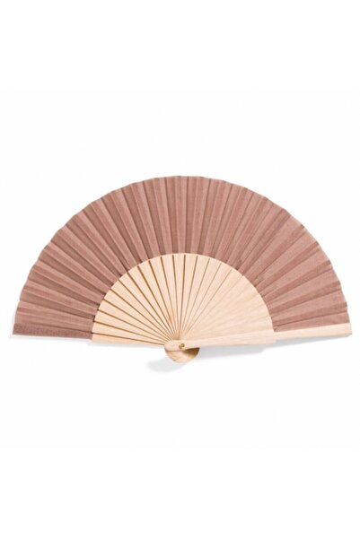 SHOPIENS Beige Textile Fan Shopiens®, 19 cm