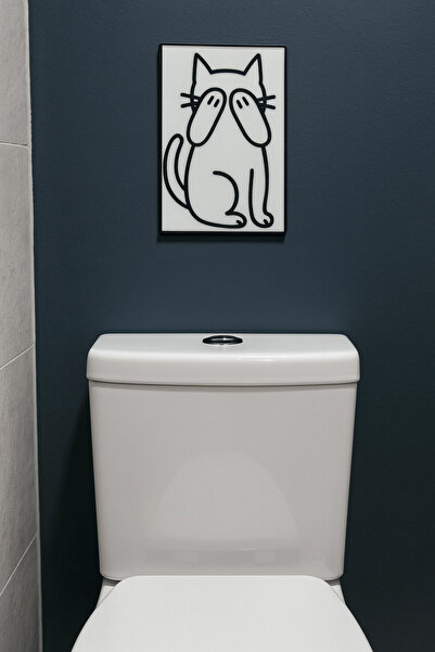 Decorative Cat Shaped Bathroom Wall Decor – (Original Design)