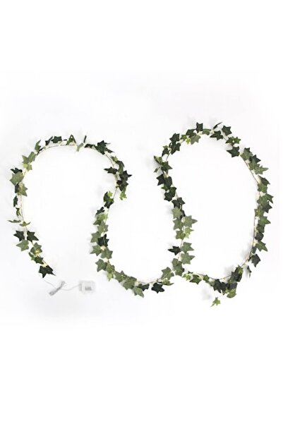 SHOPIENS Ghirlandă artificială de iederă Shopiens® cu 8 lumini cu baterii, im...