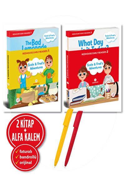 Redhouse Kidz Yayınları ألفا كيلم + سارة سويني 2 كتاب (قراء مبكرات 1-2) إصدار...