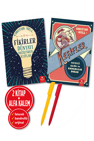 Redhouse Kidz Yayınları ألفا كيلم + كريستيان هيل 2 كتاب (أفكار - اختراعات تغي...