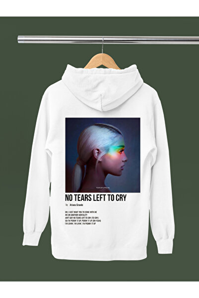 MAGORS Hanorac cu glugă din bumbac imprimat ARIANA GRANDE, cu mânecă lungă, c...