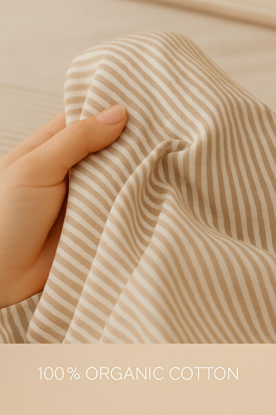 Days In Colours Serenity Çift Kişilik Nevresim Takımı %100 Organik Pamuk Bej