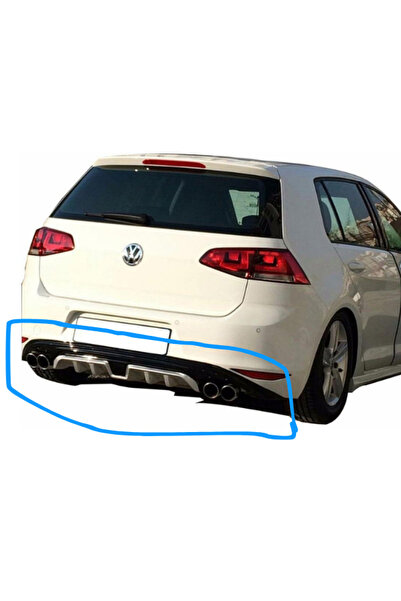 TÜRKSET Volkswagen Golf 7 Custom Difüzör (Plastik) (( PARLAK SİYAJH )) (( EGZ...