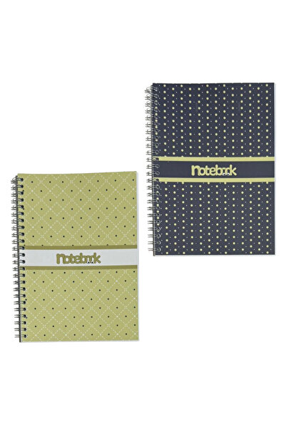 KarmaOfis A5 Spiral Polka Dot Notebook 40 Sheets 4-Ring (All Unlined)