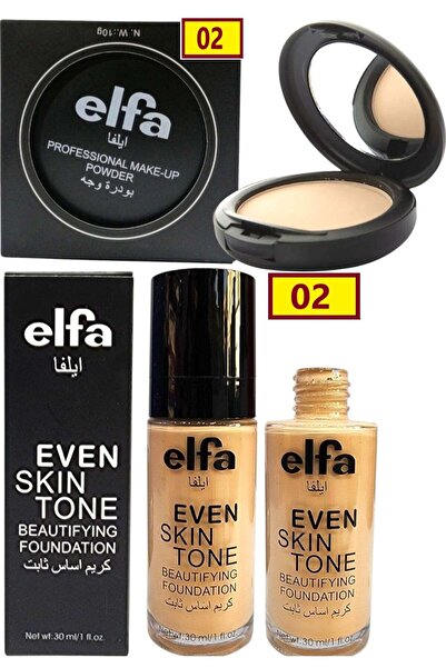 ELFA Elva Professional Waterproof Face Powder + Long-Lasting Foundation