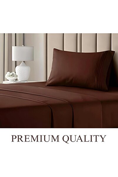 AL SAHIR GARMENT INDUSTRY L.L.C ملاءة سرير مسطحة ناعمة ومتينة من مزيج القطن | ١٧٨×٢٥٤ سم | عدد الخيوط ٢٢٠ | نمط سادة، مقاس واحد