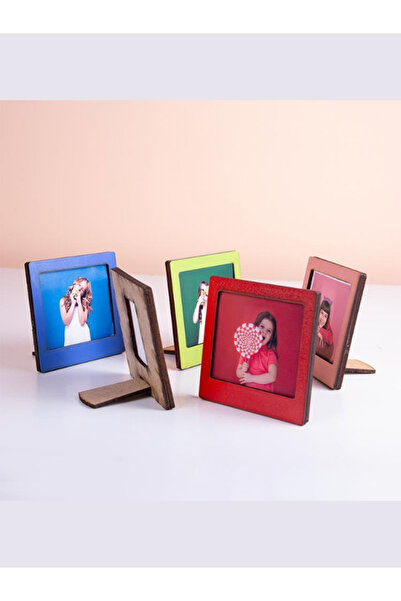 Miracix 2 Pieces Wooden Polaroid Mini Photo Frame Tabletop Frame - 9X9Cm