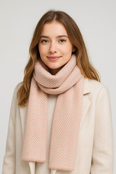 Sebir Moda Herringbone Patterned Knitwear Scarf
