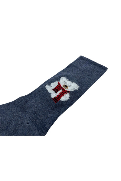 FENRA STUDIO MAVİ TEDDY BEAR AYICIK DESENLİ SEVİMLİ KADIN ÇORAP
