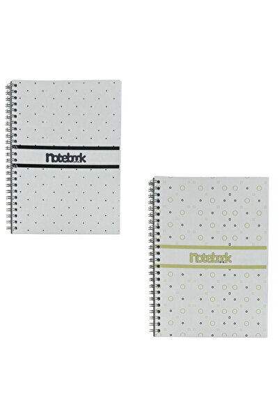KarmaOfis A5 Spiral Polka Dot Notebook 40 Sheets 4-Ring (All Unlined)