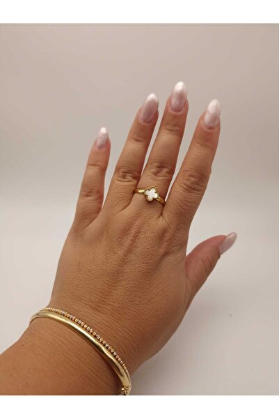 TLSMACCESORIES ÇELİK YONCA GOLD YÜZÜK