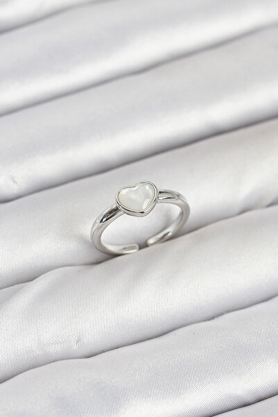 BESKAR Brass Silver Color Heart Women Ring