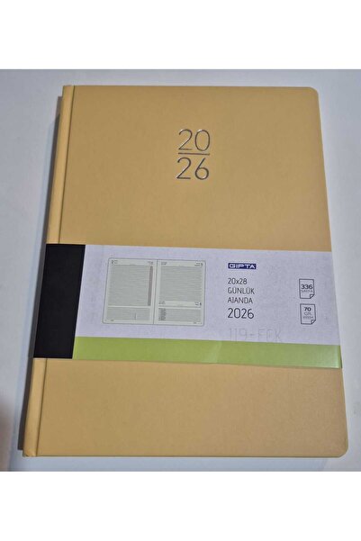 Gıpta 2026 AJANDA 20X28 GÜNLÜK AJANDA 119_ECK SARI