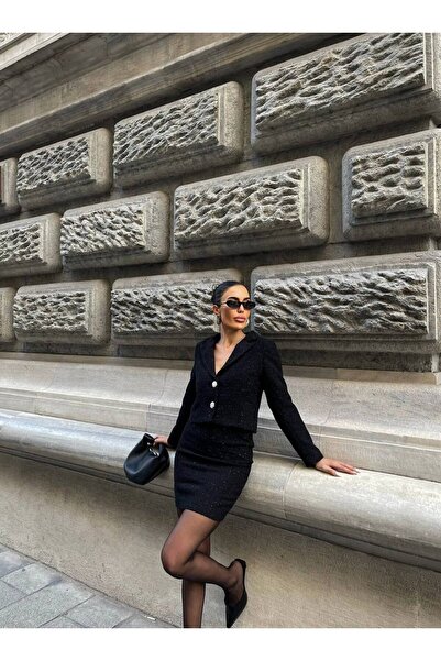 Butik Şenel Ceket Yaka Astarlı Tüvit Takım